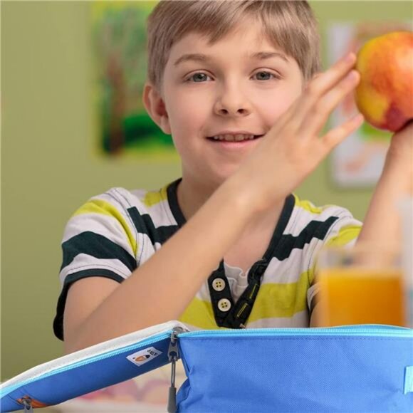 Kids insulated lunch box soft cooler bag reusable waterproof school lunch tote - Picture 2 of 7